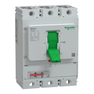 Schneider G80N3E630 | Circuit breaker, GoPact MCCB 800, 3 poles, 50kA at 415VAC, 630A rating, ETU trip unit, adjustable thermal protection