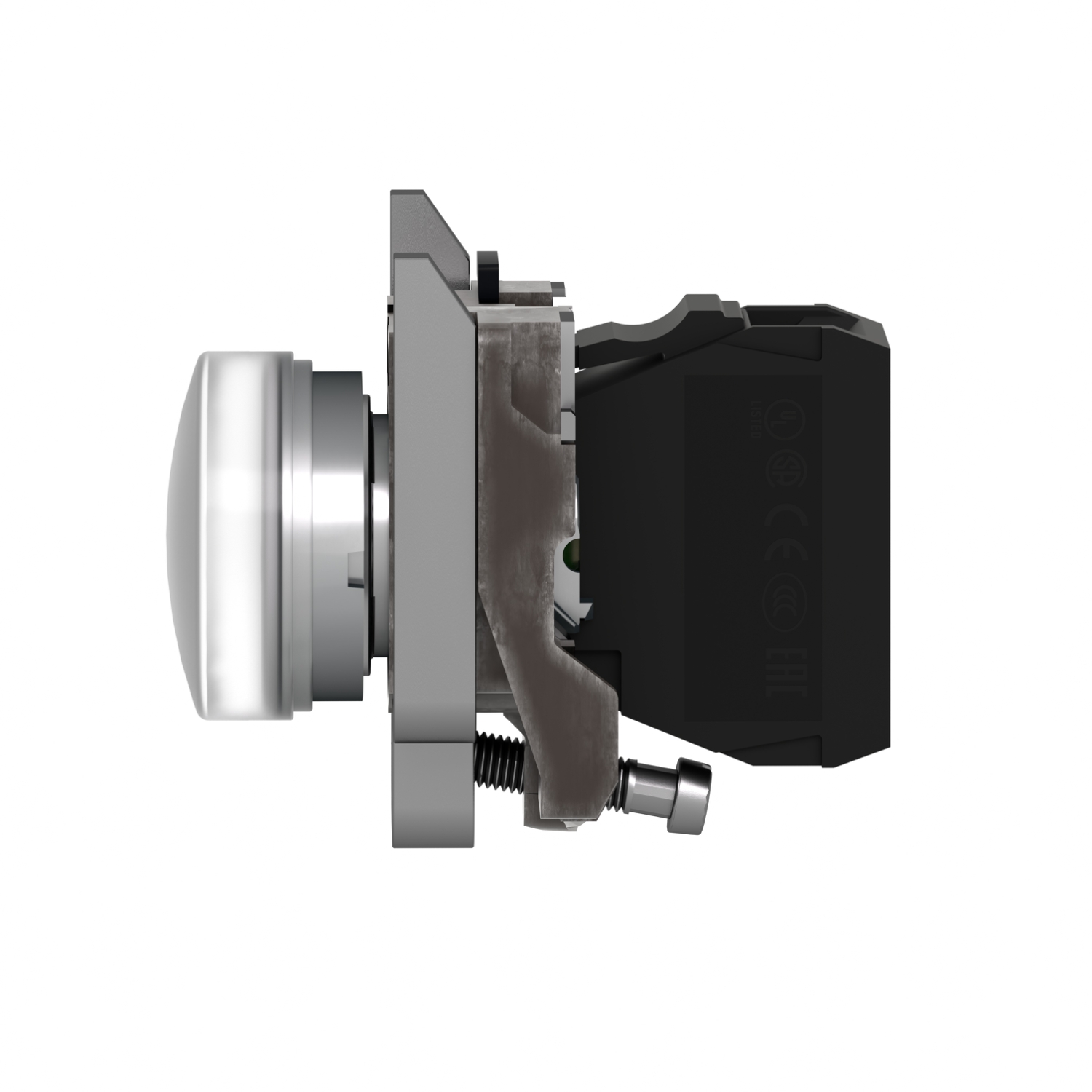 Schneider XB4BVM1 Harmony | Pilot light, metal, white, Ø22, plain lens with integral LED, 230...240 VAC - Image 4